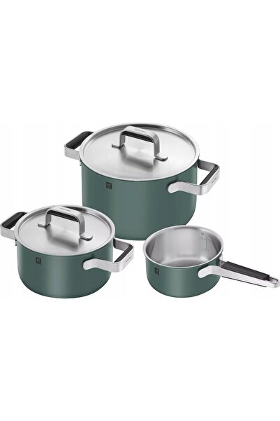 ZWILLING Set de 3 vase din silicon Stay-Cool verzi