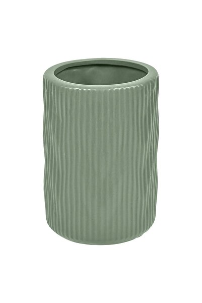 Zâna Casei Mint Green Ceramic Toothbrush Holder 7.5x11.5cm