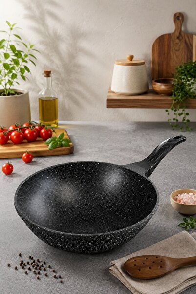 GUGGA Eda Yanmaz Yapışmaz Wok Tava 28 cm