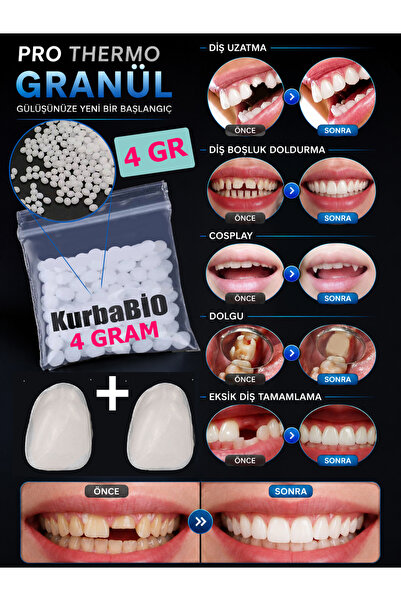 Kurbabio Pro Thermo Granül 4 Gram Eksik Diş Yapımı Diş Dolgusu Diş Boşluk Dol...