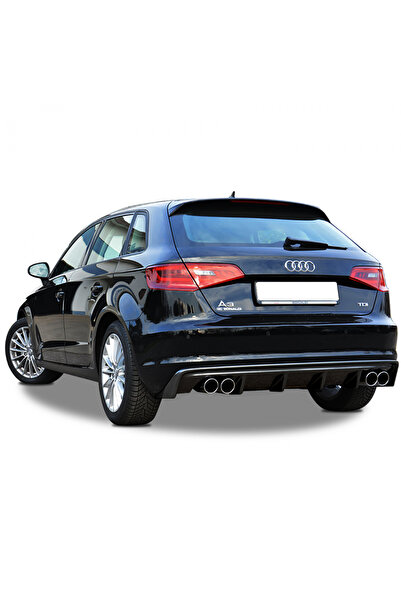 HasAkman Audi A3 8V Sportback S3 Difüzör Arka Difizör Parlak Siyah Plastik 20...