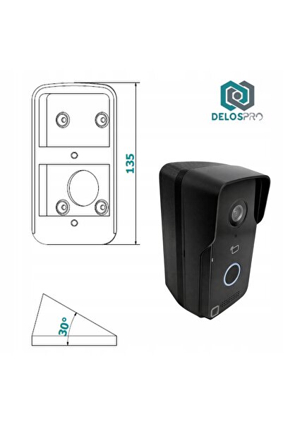 NO BRAND Adaptor pentru montare în unghi pentru videofonul BCS-PAN1320B-S STÂNG