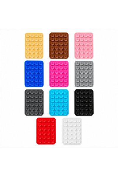 shopwave Ghn 50 Pieces Adhesive Phone Holder with Colorful Silicone Suction Cup (5047)