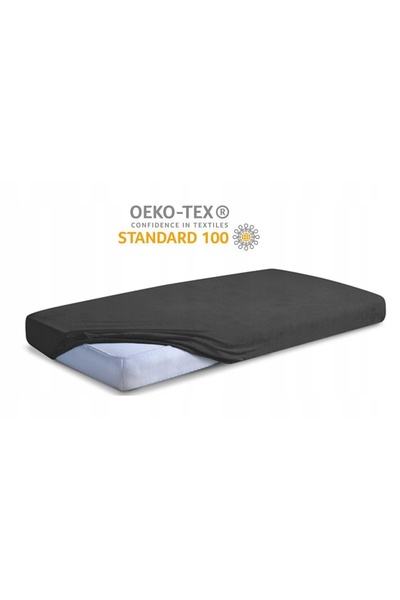 Matex Cearșaf de pat frotir cu elastic 150/160x190/200 PREMIUM Gri închis