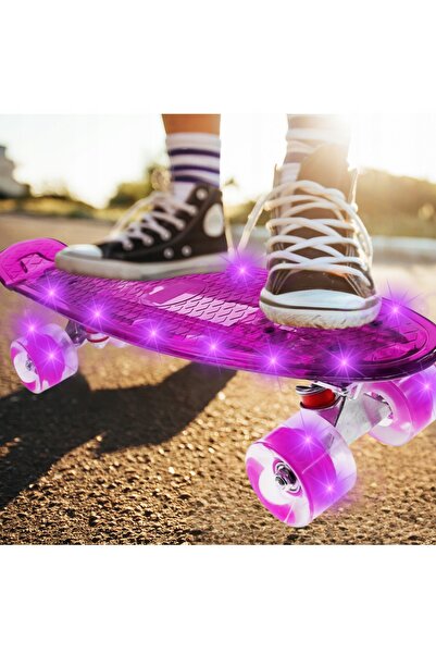 NO BRAND SKATEBOARD PENTRU COPII CU ROȚI LED LUMINOASE, ÎNTREG MODELUL LUMINO...