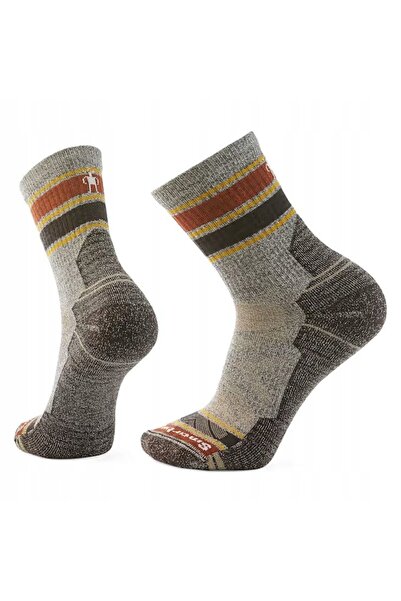 NO BRAND Șosete de trekking SMARTWOOL HIKE LC STRP MCRW HIKE TAUPE