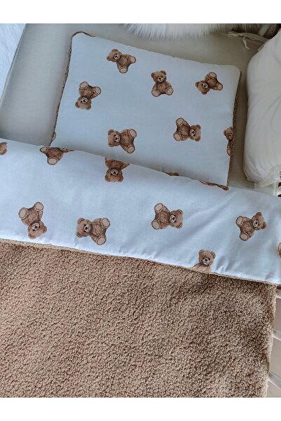 NO BRAND Set cărucior Pătură + pernă Bouclé 63x73 cm - Set lenjerie de pat