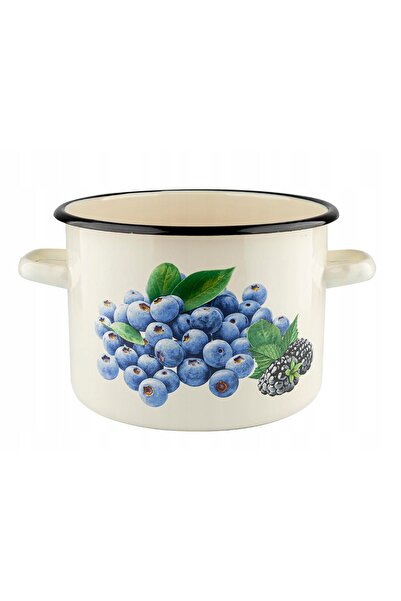 NO BRAND Oală emailată Pleszew, 4,5 L, simplă, Borówka, 20 CM