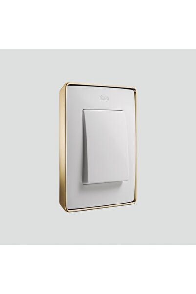 NO BRAND Simon 82 DETAIL Ramă simplă bază albă auriu 8201610-245