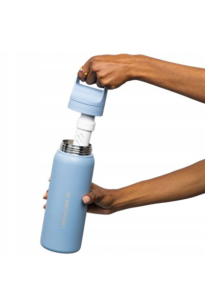 NO BRAND Sticlă cu filtru LifeStraw Go 2.0 Steel, 0,7 l, albastră