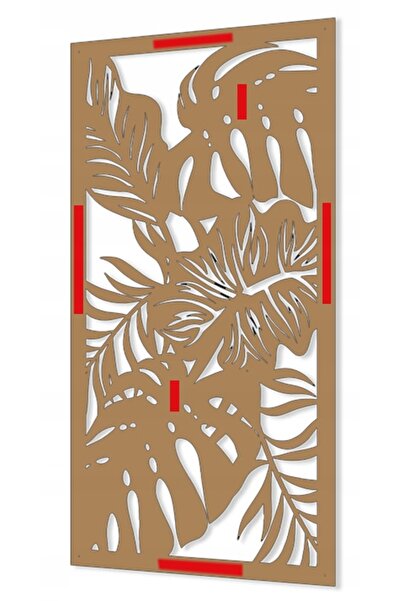 NO BRAND Operă de artă ajurată, decorațiune de perete 3D, frunze de monstera,...