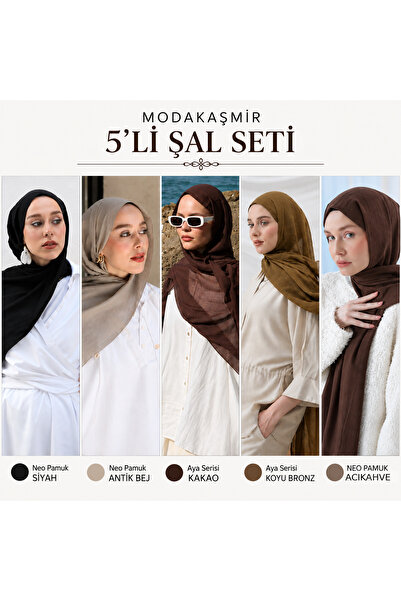 Modakaşmir 5-Piece Shawl Set (Neo Cotton+Aya Series)