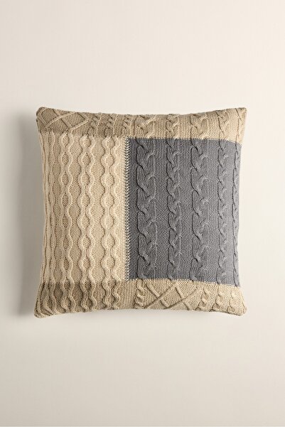 LEFTIES Patchwork efektli kırlent kılıfı 50 x 50 cm