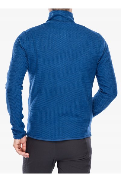Patagonia Hanorac R1 Air cu guler cu fermoar - albastru clement S