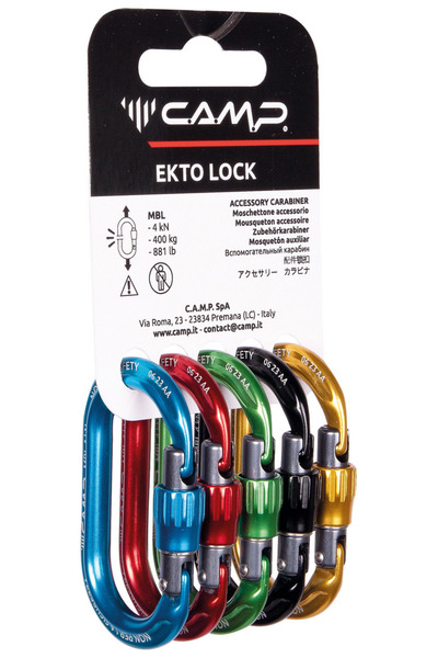 NO BRAND Carabină pentru echipament Camp Rack Pack Ekto Lock, pachet de 5 bucăți