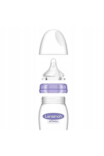 Lansinoh BIBEROANĂ DE STICLĂ CU BIBEROANĂ NATURALĂ NaturalWave 160ml