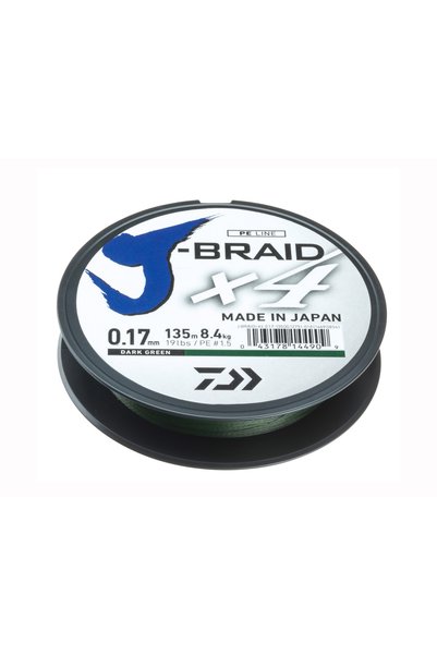 NO BRAND DAIWA J-BRAID X4 VERDE ÎNCHIS 270m-0,33mm Fir textil împletit