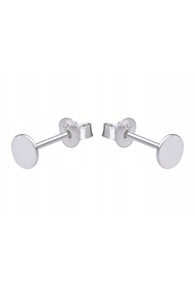NO BRAND Cercei tip inel mici de 4mm, argint 925, pentru femei, discuri, cerc.