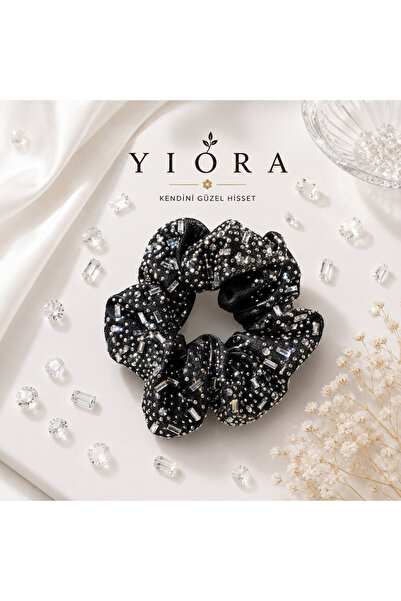 yiora Special Series Stone Detailed Shimmering First Quality Satin Fabric Pas...