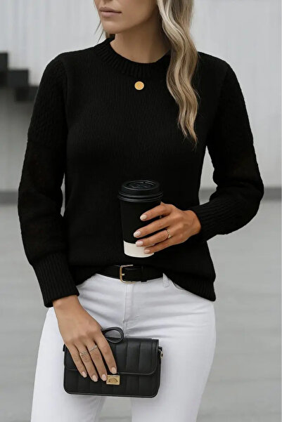 Şeker Portakalım Women's Long Sleeve Crew Neck Knitwear Blouse