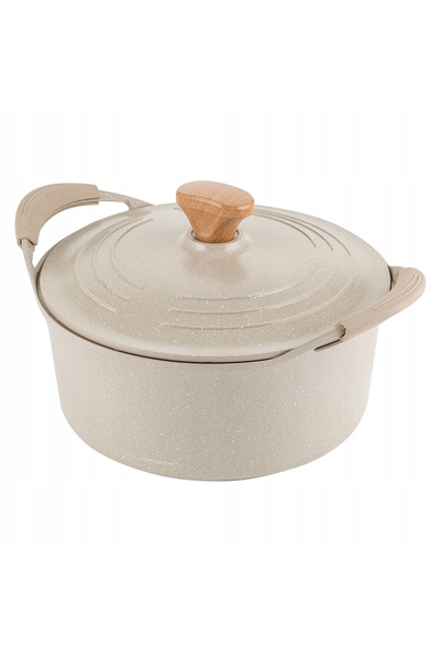 FLORINA Oală Oslo 28 cm 6,7L aluminiu cu strat ceramic, pentru inducție și gaz