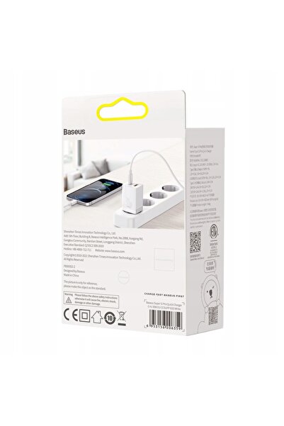 NO BRAND Încărcător de perete compact USB-C + USB cu încărcare rapidă PD QC 30W