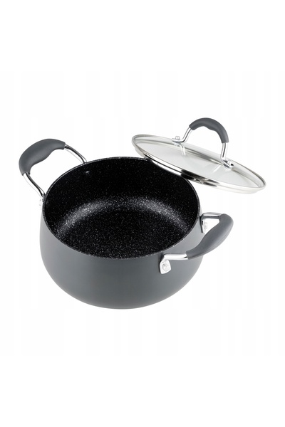 NO BRAND Florina Nordica 20cm 3L Oală de aluminiu cu capac, pentru inducție ș...