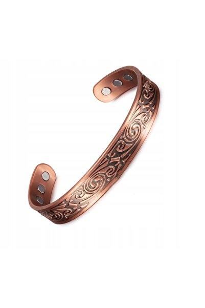 NO BRAND Brățară Bangla din cupru cu ornamente, pentru sănătate