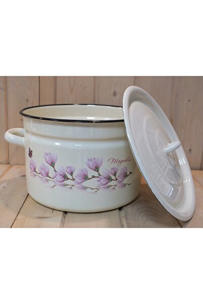 NO BRAND NET-POL MAGNOLIA Oală emailată cu capac 26 CM 9 L