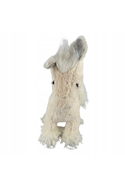 NO BRAND Jucărie de pluș cal alb, păros, de 40 cm