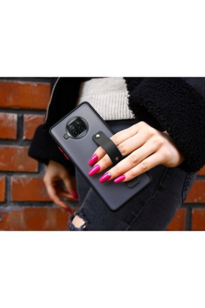 ALOGY Husă tip bumper cu curea pentru Xiaomi Mi 10T Lite Negru