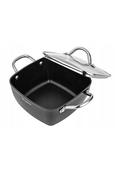NO BRAND Florina Nelio 20cm 2.5L Oală pătrată cu capac, din aluminiu, pentru ...