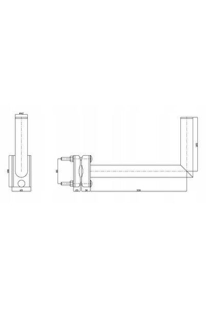 NO BRAND Suport orizontal pentru balcon BLH-350 galvanizat