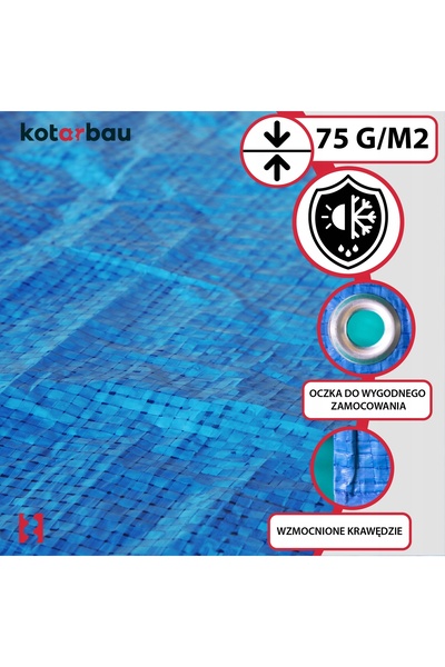 NO BRAND PLANDEKA 10x15 PRELATĂ DE PROTECȚIE ALBASTRĂ 75G/M2 IMPERMEABILĂ