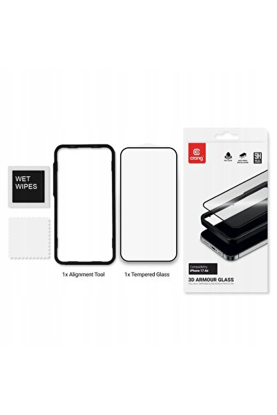 NO BRAND CRONG 3D Armour Glass – Sticlă securizată pentru iPhone Air + ramă d...