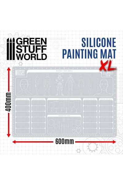 NO BRAND Lumea Green Stuff: Covoraș de pictură din silicon 600x400mm