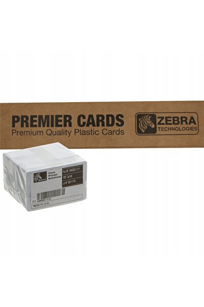 NO BRAND Carduri din PVC alb Zebra ZC100 ZC300, 100 buc.