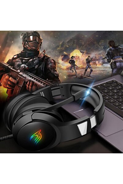 NO BRAND Yinsan TM-9 căști de gaming negre cu microfon LED PS4 PS5 Xbox PC