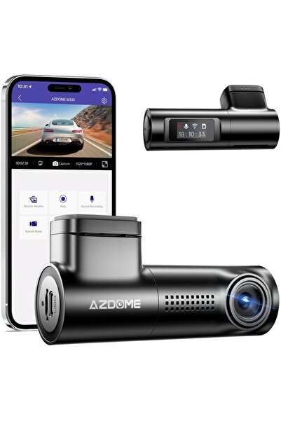 AZDOME Cameră auto frontală WiFi Full HD 1 " 170