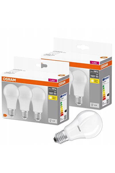 Osram Bec LED 13W = 100W E27 culoare 27000K x9