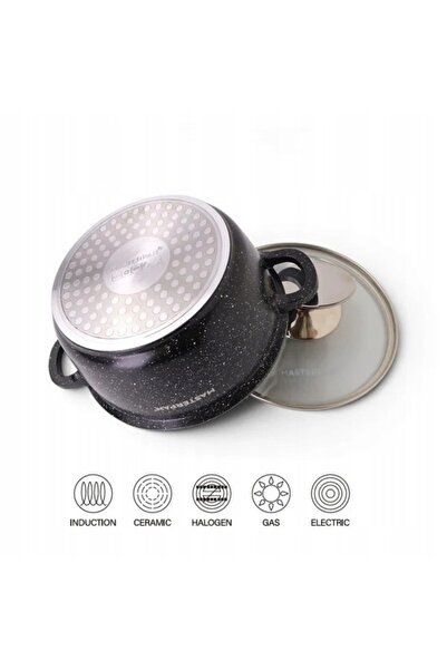 Masterpan Set de oale 7 El. Capac de tigaie cu inducție, cu înveliș de marmură