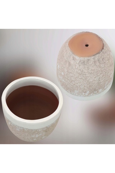 NO BRAND Ghiveci de flori rezistent la îngheț ⌀   37cm ceramică albă cu scurg...