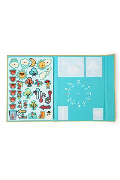 Scratch Ceas meteo. Puzzle magnetic, temperatură, anotimpuri, program zilnic