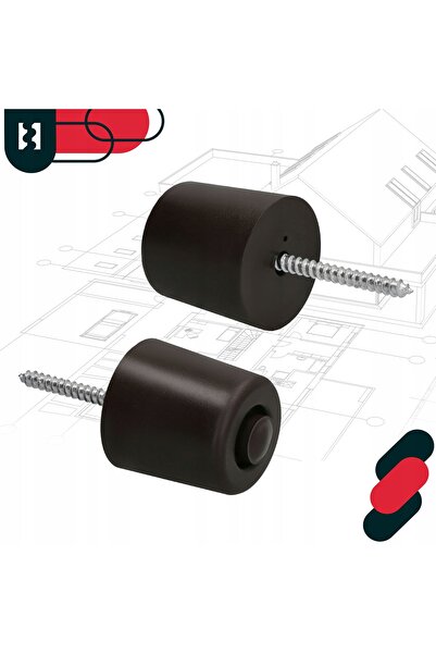 NO BRAND SET 10X TAMPĂ DE STOP UȘĂ DIN CAUCIUC MARO 43 MM
