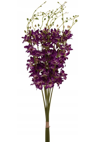 NO BRAND 12x Flori artificiale de orhidee thailandeză, crengi mov
