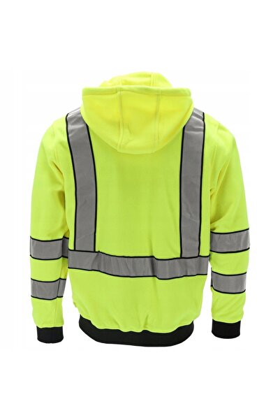 Reis Hanorac de lucru reflectorizant cu glugă, din fleece, galben, mărimea M