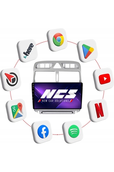 NO BRAND NCS ZQ9 RADIO AUTO PEUGEOT 307 2001-2008 NAVIGAȚIE ANDROID 8GB LTE