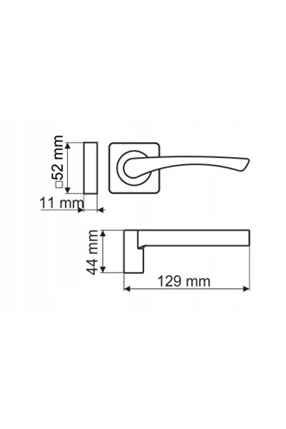 NO BRAND Mâner IRIS grafit mat/crom + rozete