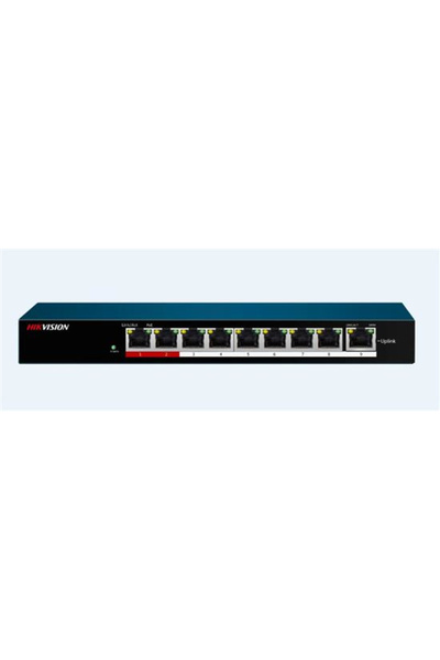Hikvision Switch PoE pentru camere 8x PoE + 2x Uplink 10/100Mbps 60W