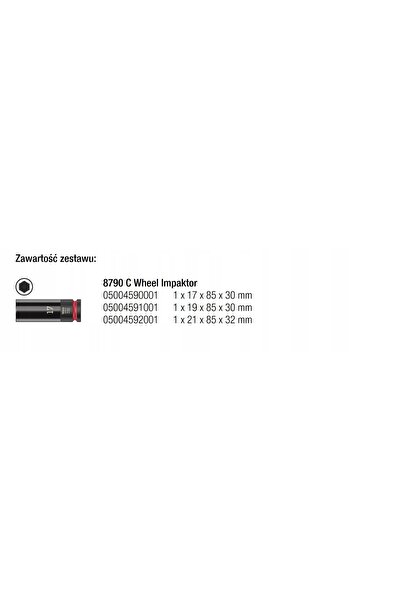 wera Set de chei tubulare de 1/2 inch, 3 piese 05004595001